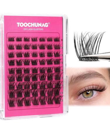 TOOCHUNAG 23A-Fluffy D Curl Eyelash Clusters 8-16mm - Natural DIY Individual Cluster Lashes - Light Russian Strip Lashes for a Flawless Look - Buy Online on GoSupps.com