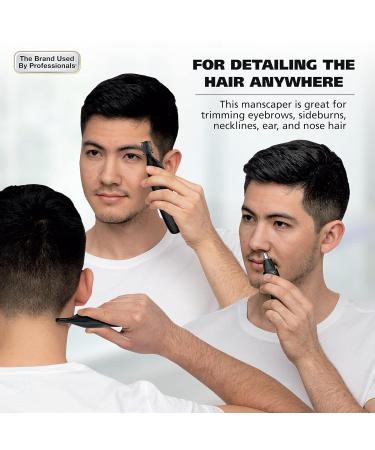 Wahl Manscaper Rechargeable Trimmer | Precision Grooming for Hair Eyebrows & Nose - International Shipping Available - Buy Online on GoSupps.com