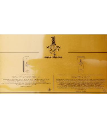Paco Rabanne One Million for Men Eau de Toilette Spray + Shower Gel Wood 6.8 Oz 2 Count - Buy Online on GoSupps.com