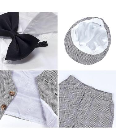 Mint Green Baby Boys 5pcs Wedding Suit Set | Grey Plaid | 2-3 Years - Buy Online on GoSupps.com
