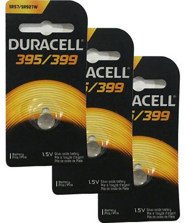 Duracell 395/399 1.5V Silver Oxide Button Battery 3 Pack