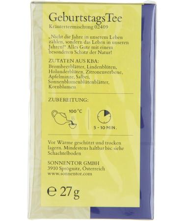  Sonnentor Sonnentor Happy Birthday Tea 100g - Pack of 2 - Buy Online on GoSupps.com