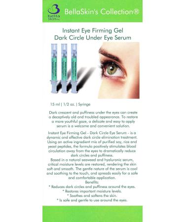 Buy BellaSkin Instant Eye Firming Gel - Best Dark Circle Under Eye Serum for Youthful Skin | Ships Worldwide - Buy Online on GoSupps.com