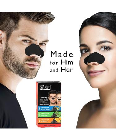 Global Beauty Care Nose Cleansing Strips Variety Pack - Charcoal Tea Tree Witch Hazel & Vitamin C for Blackhead Removal - 18 Ct - Buy Online on GoSupps.com