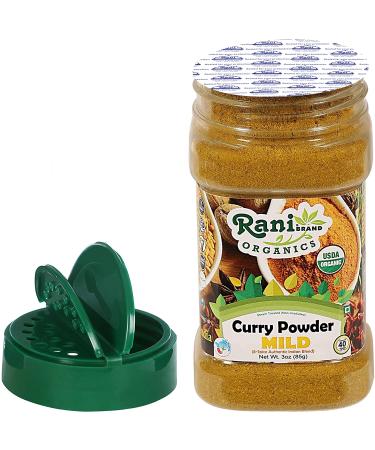 Rani Organic Mild Curry Powder - 3oz PET Jar | Authentic Indian Blend, Vegan & Gluten Friendly | USDA Certified, Non-GMO | Indian Origin Spice Mix - Buy Online on GoSupps.com