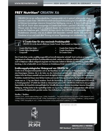 Frey Nutrition Creatin X6 - Premium Creatine Supplements for Muscle Gains | 1 Pack - Shop Internationally - Buy Online on GoSupps.com