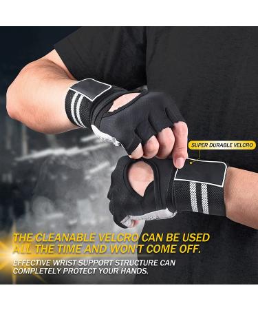 Astaresk 'Rock-Climber' Workout Gloves with Wrist Wrap Support - Full Palm Protection for Men and Women - Ideal for Weightlifting, Training, Fitness, Exercise, Hanging, Pull-ups - Large Size - Buy Online on GoSupps.com