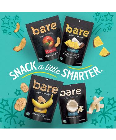 Bare Baked Crunchy Fruit Snack Pack - Gluten Free - Apples, Bananas, and Coconut Flavors - 0.53 Ounce (Pack of 16) - Multi-Fruit Snack Pack - Buy Online on GoSupps.com