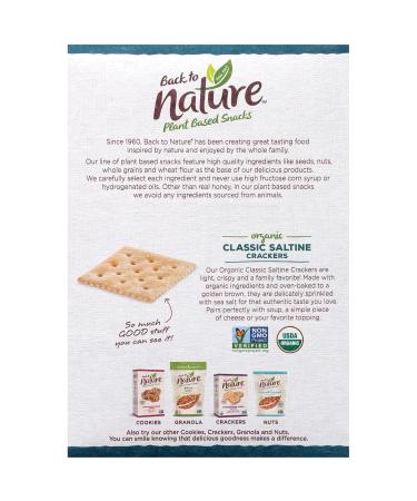 Back to Nature Organic Saltine Crackers - 7 oz (Pack of 6) - Buy Online on GoSupps.com