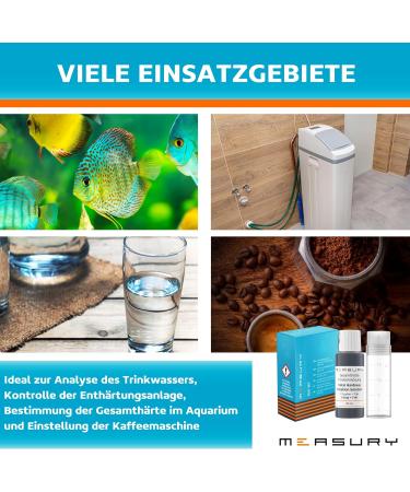 Measure Water Hardness - Measurys German Test Kit with 30ml Titration Solution for 550+ Measurements - Buy Online on GoSupps.com