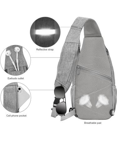 NEVO RHINO Crossbody Sling Bag 2022-Upgrade Light Grey1 - Casual Travel Hiking Chest Bag for Men Women - Buy Online on GoSupps.com