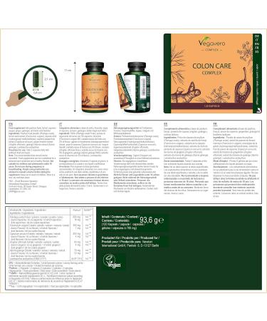Colon Cleanse Vegavero | 60-Day Natural Intestinal Treatment | Vegan No Additives | Relief for Constipation & Flatulence | 120 Capsules with Psyllium Lactic Acid Bacteria Ginger & Galgant - Buy Online on GoSupps.com
