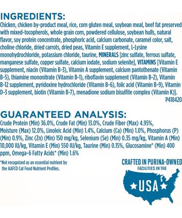 Purina ONE High Protein Natural Senior Dry Cat Food - 7 lb. Bag - Buy Online on GoSupps.com