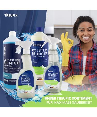Treufix Upholstered Cleaner for Car Seats & Sofas - 500ml | Effective Couch Cleaner with Microfiber Cloth - Made in Germany - Buy Online on GoSupps.com
