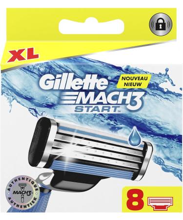 Gillette Mach3 Razor Blades for Men - 8 Refill Pack | Premium Shaving Experience - Buy Online on GoSupps.com