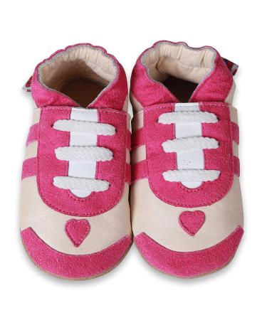 SHADOW DANCE UK Baby Shoes Toddler Shoes with Soft Sole Baby Boy Shoes - Baby Girl Shoes New Born Leather Kids Winter Booties 27 Pinksneekers 18-24 Months