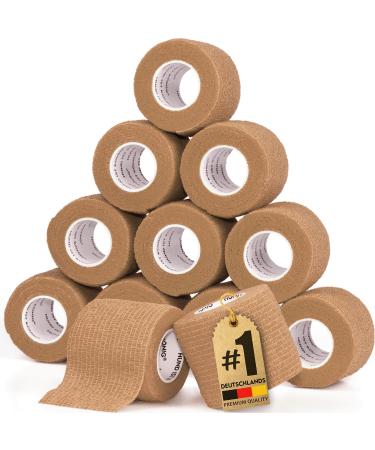 Hund is K nig Association self -adhesive elastic bandage 12x4.7m self -adhesive bandage adhesive bandage self -adhesive for humans & animals binding bandage self -adhesive fixing bandage self -adhering 12 rolls (5 cm x 4.7 m) beige