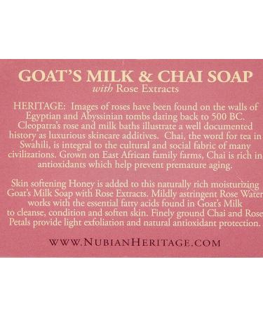 Nubian Heritage Goat's Milk and Chai Soap - 6 Pack - Buy Online on GoSupps.com