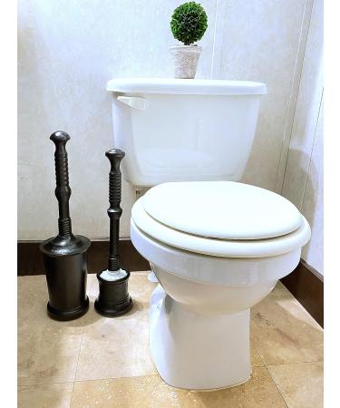 Master Plunger Bathroom Kit - Toilet Plunger & Brush Set in Black | Two Buckets Included - Buy Online on GoSupps.com