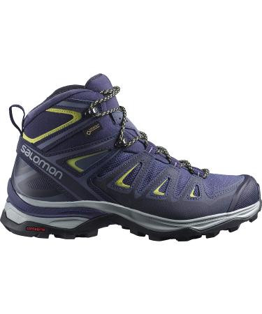 Salomon Women's X Ultra 3 MID GTX W Hiking Boots 11 Wide - Crown Blue/Eve Blue/Sunny Lime - Buy Online on GoSupps.com