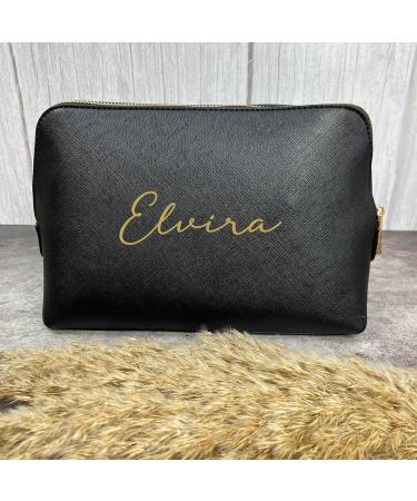 Personalized Cosmetic Bag for Women | Custom Makeup & Cultural Bags | Perfect Birthday & Christmas Gift (Black) - Buy Online on GoSupps.com