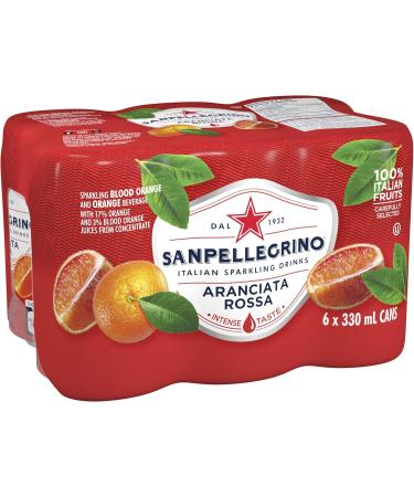 Sanpellegrino Sparkling Soda Fruit Beverages Aranciata Rossa/Blood Orange 330ml Can 24 Cans Total Aranciata Rossa/Blood Orange 330 ml (Pack of 24) - Buy Online on GoSupps.com