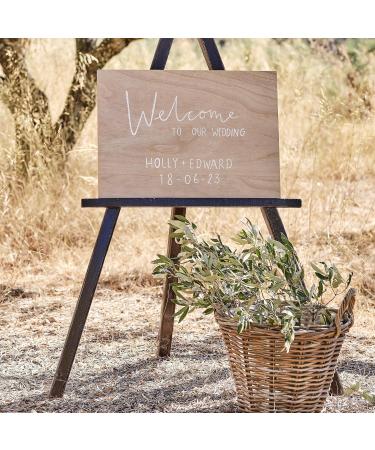 Buy Ginger Ray Customisable A2 Brown Wooden Sign | Unique Personalized Decor for Any Space - International Shipping Available - Buy Online on GoSupps.com