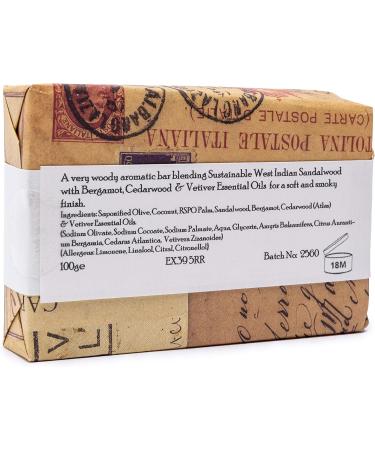 Clovelly Soap Co Natural Handmade Men's Hair & Body Soap Bar with Amyris (West Indian Sandalwood) & Bergamot for all Skin Types 100g - Buy Online on GoSupps.com