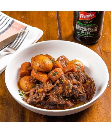 French's Reduced Sodium Worcestershire Sauce 15 fl oz - Flavorful and Healthier Option - Buy Online on GoSupps.com