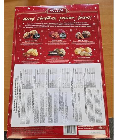 Popcorn Shed Gourmet Popcorn Christmas Advent Calendar 2023 24 Days of Popcorn - 6 Luxury Flavours All Natural and Vegetarian Foodie Gift Non-Chocolate Advent Calendar Gourmet Popcorn Advent Calendar 2023 - Buy Online on GoSupps.com