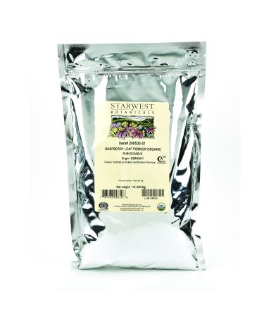 Starwest Botanicals Organic Raspberry Leaf Powder  1 Pound