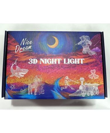 Nice Dream Tractor Night Light - 3D Illusion LED Lamp for Kids | Remote Control 16 Colors Dimmable | Perfect Christmas Gift & Bedroom Decor - Buy Online on GoSupps.com