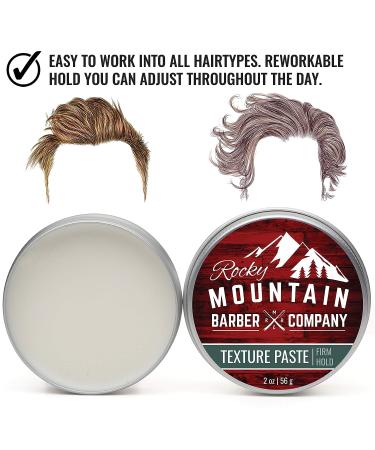 Rocky Mountain Barber Co. Hair Paste for Men - Pliable Light-Firm Hold - Shine-Free Matte Finish - 2 oz - Buy Online on GoSupps.com