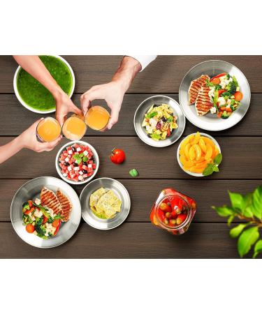Wealers Stainless Steel Plates and Bowls Camping Set for Kids and Adults | Small and Large Dinnerware for Family | Ideal for Camping, Hiking, Beach and Outdoor Use | Includes Travel Bag | 6-Piece Kit - Buy Online on GoSupps.com