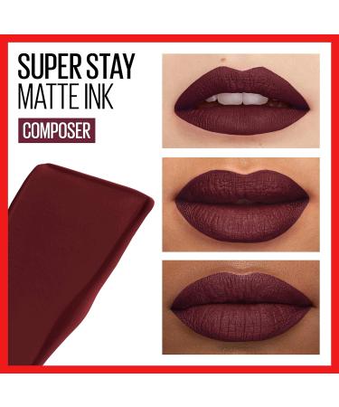 Maybelline Super Stay Matte Ink Liquid Lipstick 16H Wear Composer Cherry Brown 0.17 fl.oz (Pack of 2) - Buy Online on GoSupps.com