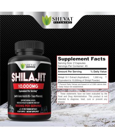 Shilajit Capsules 22000mg and 85+ Trace Minerals for Energy &Immune Support-Organic shilajit for Men & Women Non-GMO Shilajit Pills for Men, Made in USA (Packaging May Vary) - Buy Online on GoSupps.com