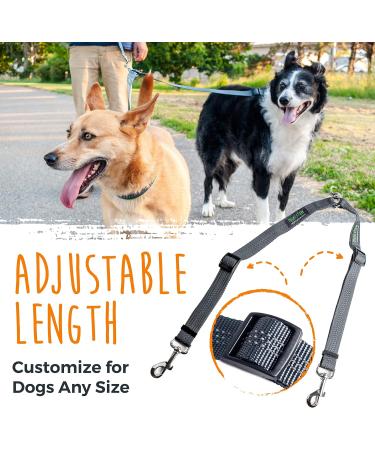 Mighty Paw Double Dog Lead | No Tangle Dual Lead for Walking 2 Dogs | Comfort Grip Handle | Ideal for Small, Medium, and Large Pets - Buy Online on GoSupps.com