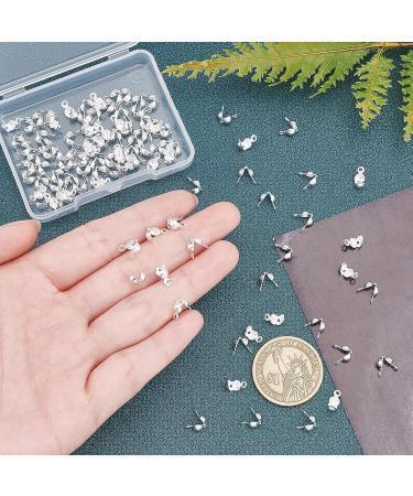 UNICRAFTALE 100pcs Silver Bead Tips Stainless Steel Calotte Ends 3.5mm Dia - Knot Covers & Caps for Crimp Findings - Buy Online on GoSupps.com