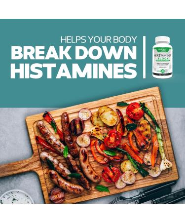 Premium Histamine Block Supplement - Histamine Blocker Diamine Oxidase Supplement - Advance DAO Enzyme Supplement for Food-Derived Histamine Intolerance - Made in USA (60 Capsules) - Buy Online on GoSupps.com