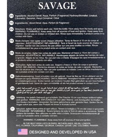 Savage Men's Cologne 3.4 Fl. Oz. Eau de Parfum Natural Spray Refreshing & Warm Masculine Scent - Buy Online on GoSupps.com