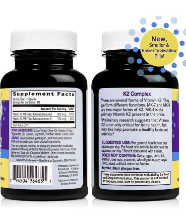 Buy InnovixLabs Full Spectrum Vitamin K2 - 90 Capsules for Optimal Health - Buy Online on GoSupps.com