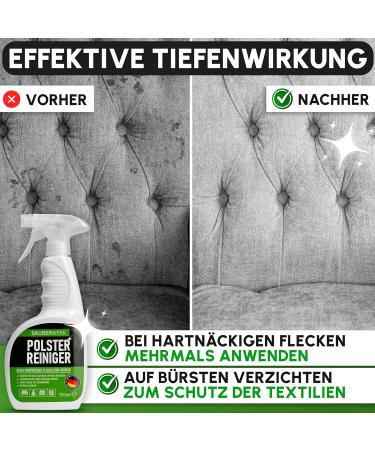 Upholstered Cleaner Sofa & Car Seat Cleaner XXL (750ml) - Universal Stain Remover & Mattress Textile Cleaner - Effective Made in Germany - Buy Online on GoSupps.com