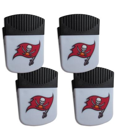 Siskiyou Sports NFL Unisex Chip Clip Magnet with Bottle Opener Tampa Bay Buccaneers 4 Pack Teamfarbe