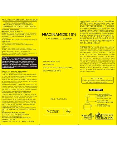 Niacinamide Serum for Face - 15% Niacinamide with Vitamin C Glutathione - Korean Dark Spot Serum for Uneven Tone Enlarged Pore Dullness Ance-Prone Sensitive Skin - Fragrance-Free Daily Use - Buy Online on GoSupps.com