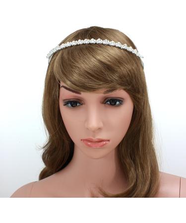 Shmily Handmade Crystal Rhinestone Wedding Tiara Headband | Bridal Jewelry Silver DH2006 - Buy Online on GoSupps.com