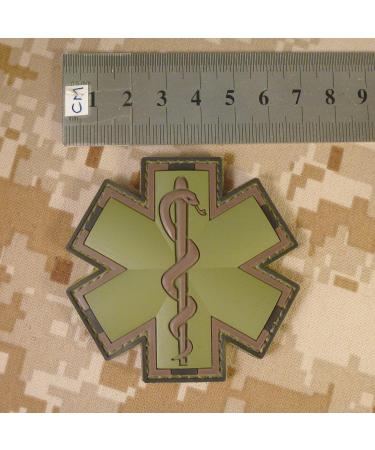 Olive Drab Multicam EMS EMT Medic Paramedic Morale PVC Hook Patch - Buy Online on GoSupps.com