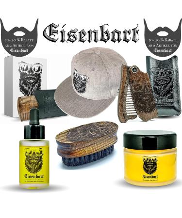 Premium Eisenbart Beard Brush with Wild Boar Bristles | Antistatic Sandalwood Beard Care Tool - International Shipping - Buy Online on GoSupps.com