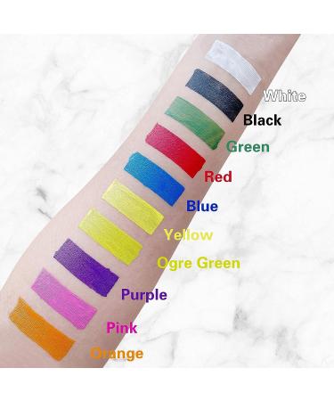 MEICOLY Green Cream Face Body Paint - Christmas Grinch Costume, Camouflage Hunting, Halloween SFX Makeup for Adults and Children - Buy Online on GoSupps.com