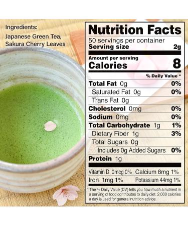 Sakura Matcha Green Tea Powder with Cherry Blossom Tea Japanese Drinks Japanese Food Culinary Grade 100g YAMASAN  - Buy Online on GoSupps.com