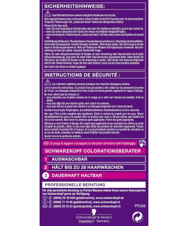 Schwarzkopf Perfect Permanent Mousse Schaumcoloration 388 Dunkles Rotbraun Stufe 3 3er Pack (3 x 93 ml) - Buy Online on GoSupps.com